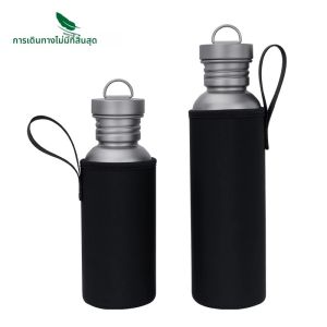 Boundless Voyage ขวดน้ําไทเทเนียมชั้นเดียวปากกว้าง & Leak-Proof & Reusable Outdoor Drinkware Ultralight สําหรับการเดินป่า