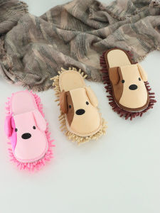 Cartoon Family Matching Slip-resistant Home Slippers Detachable Clogs Silent Floor Cleaning Shoes for Couples And Parents