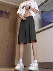 Ice Silk Drawstring Elastic Waist Quick Dry Shorts: Men's Summer Casual Pants