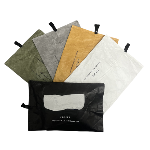 Ultra-light Waterproof DuPont Paper Towel Holder Car Hanging Storage Bag Customizable Logo Creative Desktop Organizer