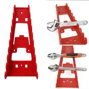 Red Wrench Organizer Plastic Wrench Organizer Tray Sockets Storage Tools Rack Sorter Standard Spanner Holders Wrench Holder