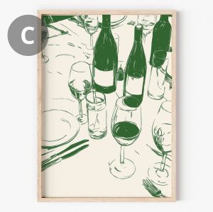 1/3 Chiếc Maximalist In Canvas Thực Phẩm Và Rượu Nước Giải Khát Nghệ Thuật Poster Cho Nhà Bếp Phòng Khách Hiện Đại Trang Trí Nhà Trừu Tượng Nghệ Thuật Treo Tường