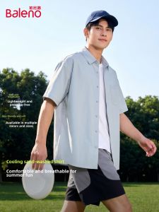 BALENO | Cool Sand Washed Shirt Short Sleeve Summer Outdoor
