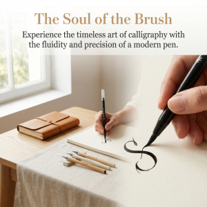 3Pcs Professional Water-Based Soft Brush Pen Set Calligraphy Painting Pens with Flexible Nib for Beginner