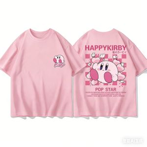 Bandai | Adult and Children Kirby Face Expression Pure Cotton Y2KT T-Shirt Suitable for Staying Home or Going Out