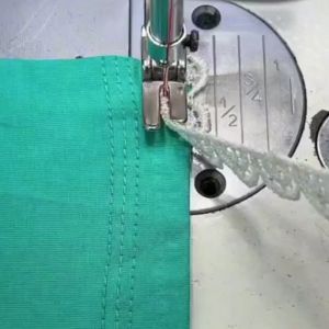 Chân vịt may dây viền (chân vịt chạy lé) Dây Ren Điều Chỉnh Được Bản Dây To Nhỏ S10A dùng cho máy may 1 kim công nghiệp