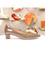 Kisscat Kiss Cat New Style Chunky High Heel Pointed Toe Genuine Leather Slip-On Women's Shoes Fashion Single Shoes KA54167-10. 