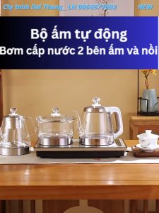 Bộ Đun Nước Điện Tự Động Pha Trà Cấp Nước 2 Bên Ấm Và Nồi Tại Bàn