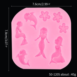 Mermaid Tail Silicone Resin Mold DIY Ocean Mermaid Shell Conch Fondant Chocolate Cupcake Gumpaste Baking Cake Decorating Tools