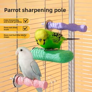 MONLEYTA | Parrot Claw Grinding Stick Stand Rod Tooth Grinding Mouth Device Specialized Toy For Parrot Bird Cage Tiger Lily Peony Supplies