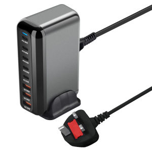 8-Port 600W Gan Fast Charge 3.0 USB Type C Charger 5C3A PD Mobile Tablet Fast Charger Convenient Carry for Phone