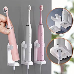 1-4PCS Electric Toothbrush Wall-Mounted Holder Space Saving No Punching Bathroom Accessories Toothbrush Stand Rack Organizer