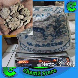 Batu apung 10kg filter kolam koi / batu apung 1 karung media filter kolam / batu apung 1 karung