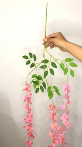 Seuntai Bunga Hias Wisteria Gantung Artificial Properti Photoshoot Beautyful Colourfull - AF66