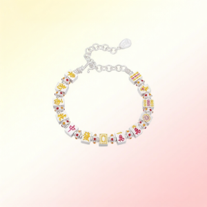 Chunghui Silver Bracelet 999 Pure Silver Mahjong Hand Chain Fashionable Wealth Attraction Neutral Original Design Bracelet