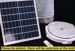 Solar Ceiling Light Wall Lamp LED Waterproof Indoor Living Room Corridor Remote Control for home 90W-300W White light/warm light/warm white light 6500K 6000K 4500K 3000K solar indoor lamp Automatic lighting+remote control timing ceiling light