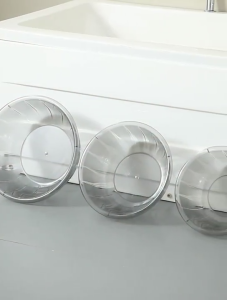 SYS21 Multipurpose Round Transparent Wash Basin Dish Bowl Bathroom Kitchen Laundry Soaking Tub