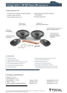 FOCAL PEUGEOT 207 307 308 IFP207 6.5”2-WAY COMPONENT SPEAKER KIT SET