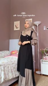 Shabiyan.id 391 Gamis Remaja Perempuan Wollycrape Premium Polos