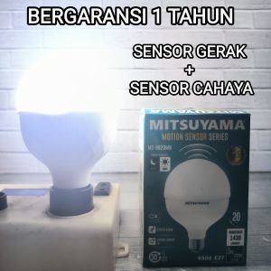 MITSUYAMA LAMPU BOHLAM LED 20W 20 WATT SENSOR CAHAYA + SENSOR GERAK MS-9820MN LIGHT SENSOR + MOTION SENSOR BERGARANSI 1 TAHUN