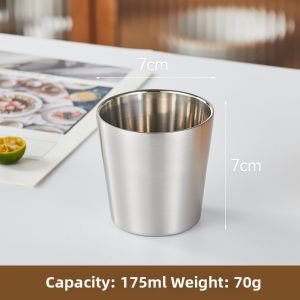 Anti-drop 304 Stainless Steel Double Layer Water Cup