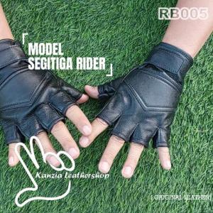 Sarung TAngan Motor Half Fingers Leather Gloves Yana