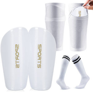 Loogdeel A Set Child Adults Soccer Shin Guards Socks Football Leg Pads With Sleeves Sports Basketball Sock Legging Cover Support