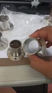 Clothes Rod Holder Stainless Steel Pole Socket Flange Wall Mount Pipe Bracket