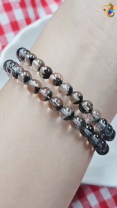 Collection Grade Rare Black Phantom Rutile Bracelet
