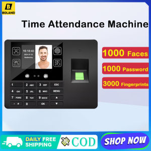 Boland 3000 Fingerprint Attendance Machine Facial Palmprint Password 11 Language Time Clocks Employees Small Business Time Attendance