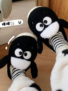 XIXITIAO | Couple Cartoon Cute Warm Thick Bottom Slippers