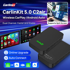 CarlinKit | CarlinKit 5.0 C2Air 2-In-1 CarPlay Android Auto Wireless Adapter For Wired CarPlay Android Auto Cars Online Upgrade Plug & Play