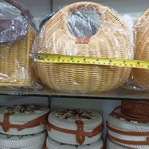 Tas rotan bulat tas rotan bulan tas rotan cantik tas wanita tas jinjing tas tenteng tas kondangan