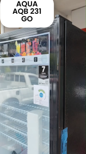 Aqua AQB-231GO 220 Liter Showcase Cooler Anti Fog Hitam Garansi Resmi By TMJ