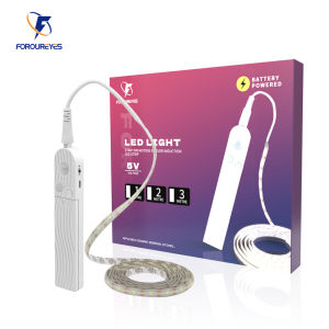 DC5V LED Strip PIR Motion Sensor Induction LED Night Light แบตเตอรี่หรี่แสงได้ตู้ครัวภายใต้โคมไฟเตียงเทปสําหรับห้อง
