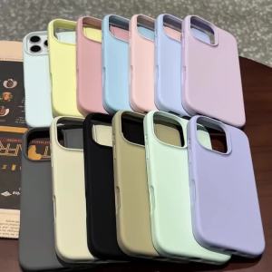 szhaiyu | Luxury Skin Feel Liquid Silicone Phone Case for IPhone 18 17 Pro Max 18Pro 17Pro Shockproof Protection Back Cover