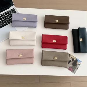 Fashion PU Leather Envelope Wallets Metal Buckle Korean Style Women Long Clutch Bag Zipper Coin Purse Change Bag Outdoor