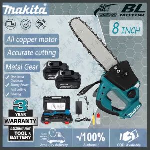 Makita 8 Inch Rechargeable Chainsaw 20V Electric Pruning Saw Garden Logging Woodworking Cutting Saw