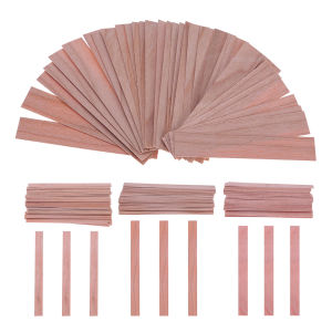 【New Arrival】 Eco-Friendly Wood Wicks for Candles 50pcs Long-lasting Soy and Palm Wax Candle Making Tools