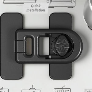 Refrigerator Lock Child Safety Lock for Refrigerator Door Lock w/ Strong Adhesive Cabinet Oven Lock