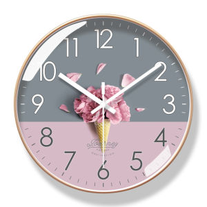 Modern Simple Creative Quartz Wall Clock Silent Living Room Decor Home Decor round Shape Plastic Material Battery Powered