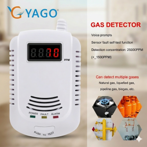 RCYAGO Bộ Dò Khí Gas Than LPG LNG Rò Rỉ Khí Ga Tự Nhiên Cảm Biến Báo Động Cảnh Báo Bằng Giọng Nói Cảm Biến Báo Động