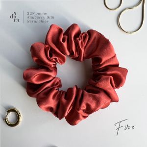 (1 pcs.) ยางรัดผม adara.silk ผ้าไหมมัลเบอร์รี่ 100% ไซส์ M // อ่อนโยนต่อเส้นผม