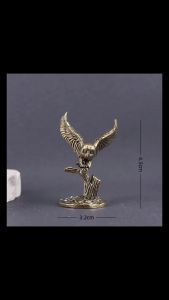 1Pc Vintage Copper Animal Tea Pet Desktop Ornament for Home Decor Crafts Retro Solid Brass Mini Owl Figurine