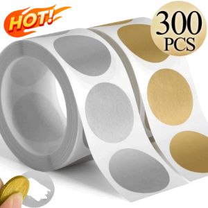 300 cái/cuộn Scratch Off Stickers hình tròn nhãn Sticker DIY handmade cho trò chơi nhãn cào dụng cụ tiệc