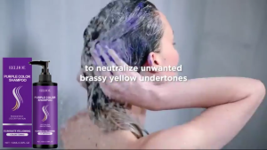 EEHOE Salon-Level Purple Color-Protecting Shampoo to Eliminate Brassy Tones on Faded Blonde or Gray Hair Brighten Slow Color Fade and Smooth Hair 100ML