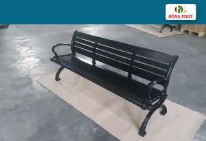 Ghế băng dài 1m8 có tựa lưng ghế nhôm đúc sân vườn công viên ngoài trời chất liệu cao cấp VHP11