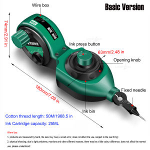 50M Chalk Line Reel With Spirit Level Bubble Woodworking Marking Tool Resin Anti‑Fall Ink Marker Scribe Line Tool for Carpenter