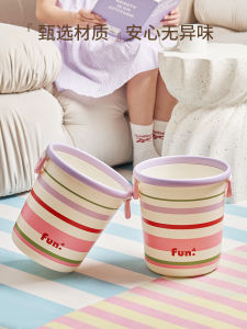 Thùng Rác Dopaamine Dung Tích Lớn 20L Cho Phòng Tắm Phòng Khách Nhà Bếp Bằng Nhựa PP Hình Tròn Dùng Trong Gia Đình