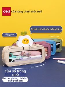deli | Vỏ Bút Canvas Dung Lượng Lớn Đẹp Mắt